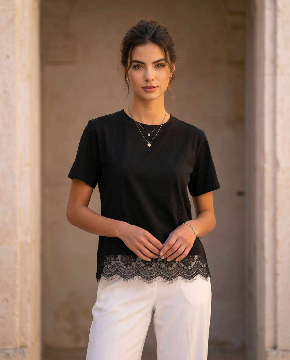 חולצת The Trim Tee – שחור