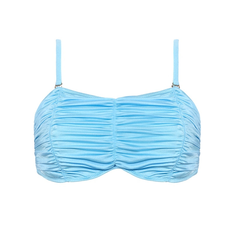 חזיית ברזלים דגם לוטוס צבע תכלת