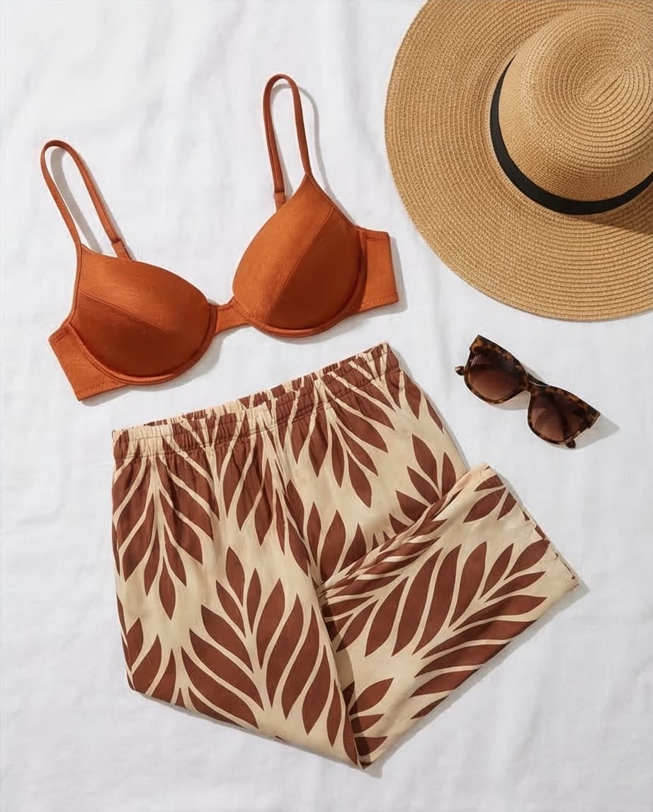 מהדורה מוגבלת- מכנס ויסקוזה הדפס דגם סהרה