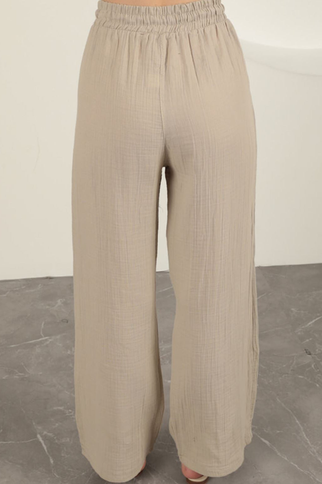 מכנס טטרה אורגני צבע אבן