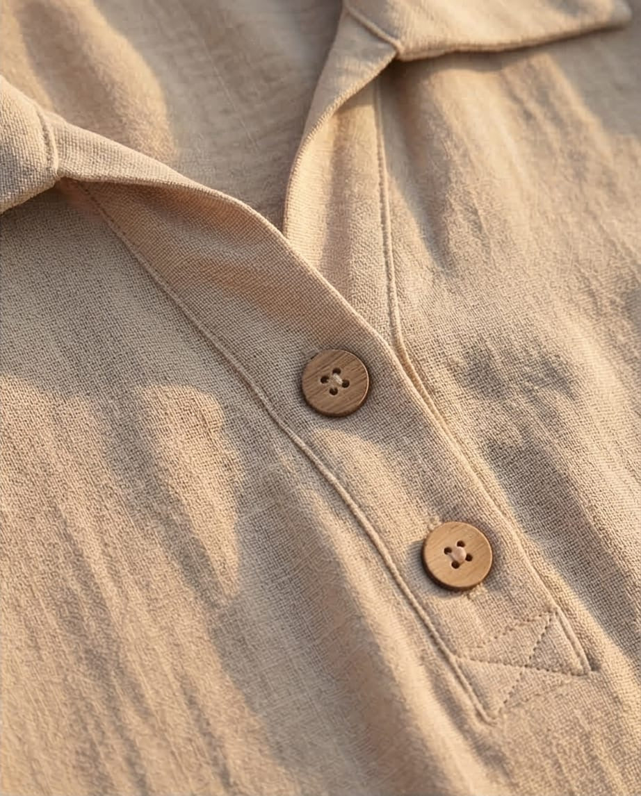 חולצת BREEZE פשתן 100% צבע אבן