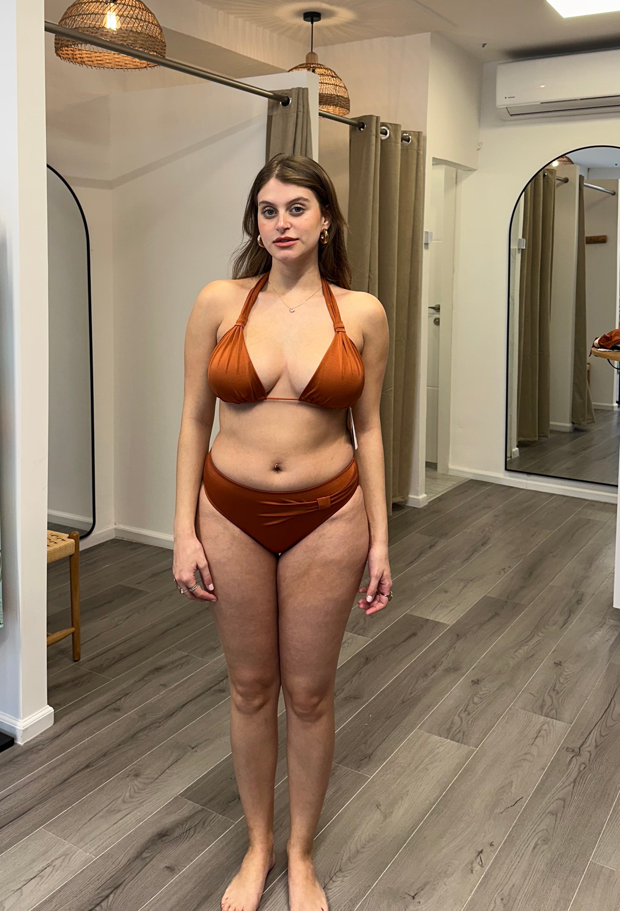 חזיית ביקיני דגם קורפו צבע קינמון