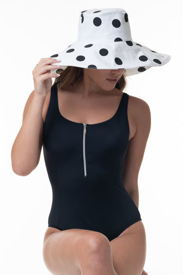 דגם משמר המפרץ יהלום – בגד ים שלם שחור