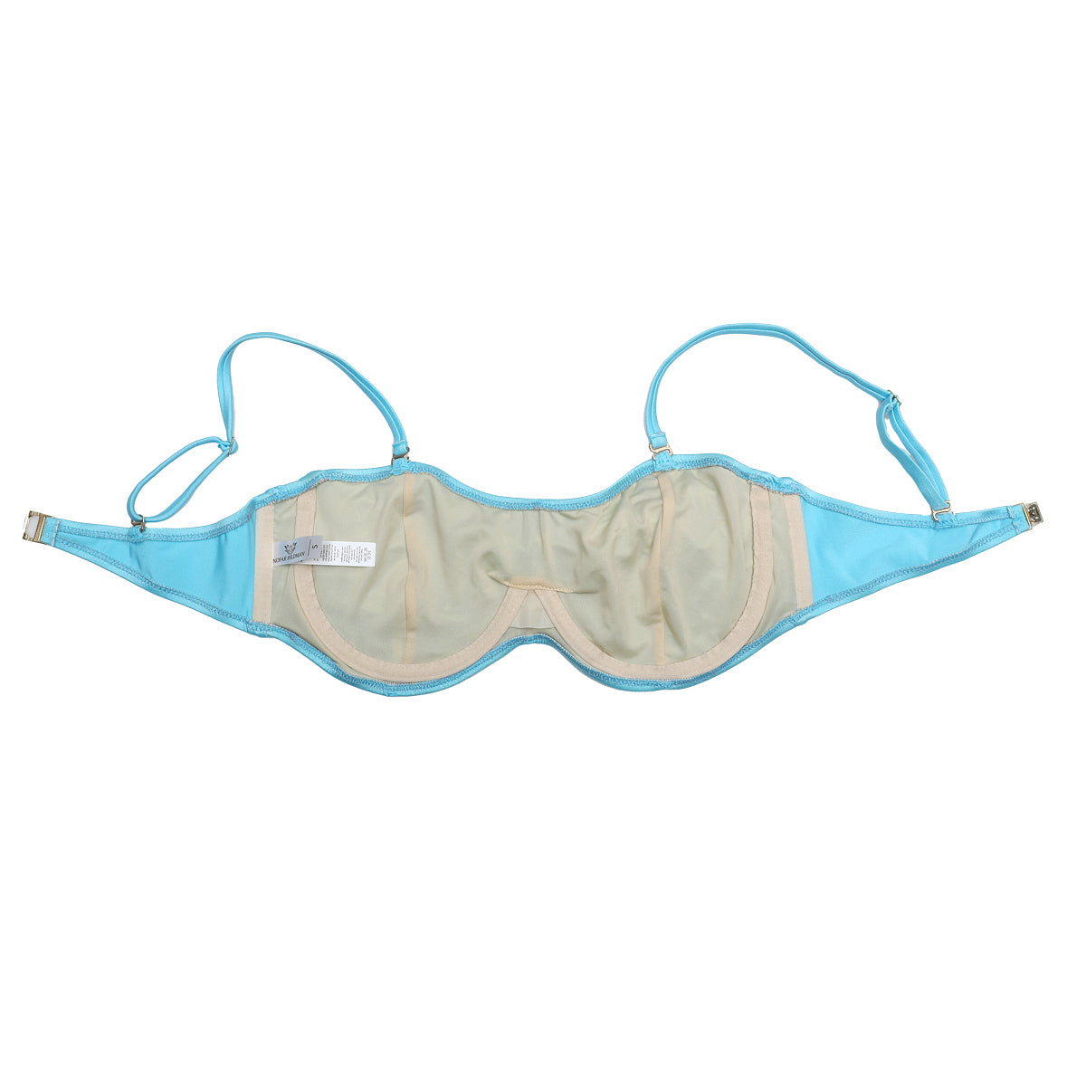 חזיית ברזלים דגם לוטוס צבע תכלת