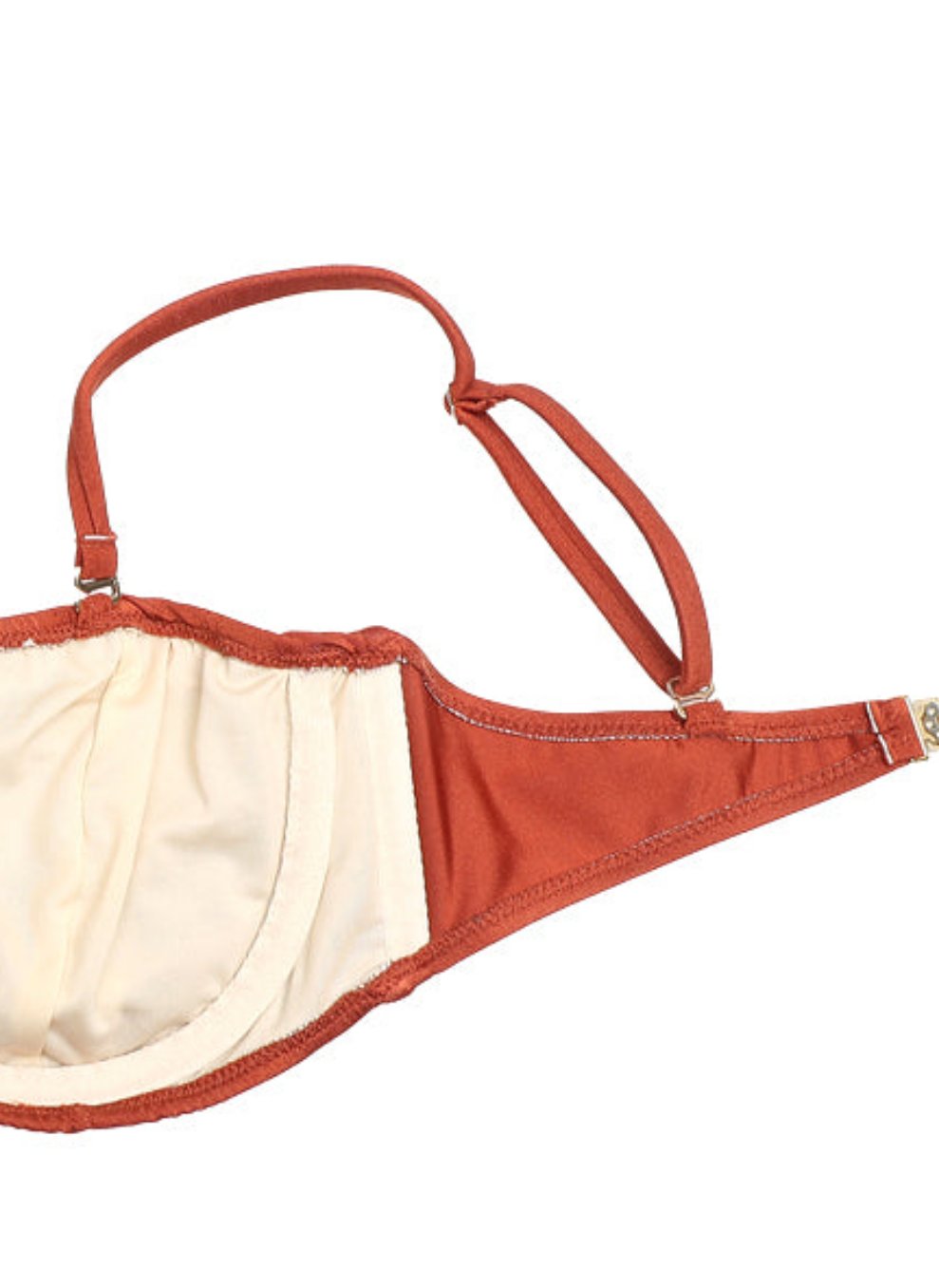 חזיית ביקיני ברזלים דגם לוטוס צבע קינמון