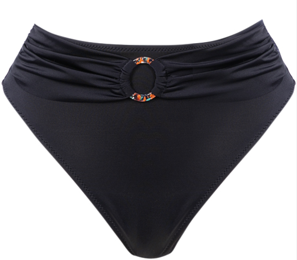 תחתון ביקיני גבוה דגם מלדיביים צבע שחור