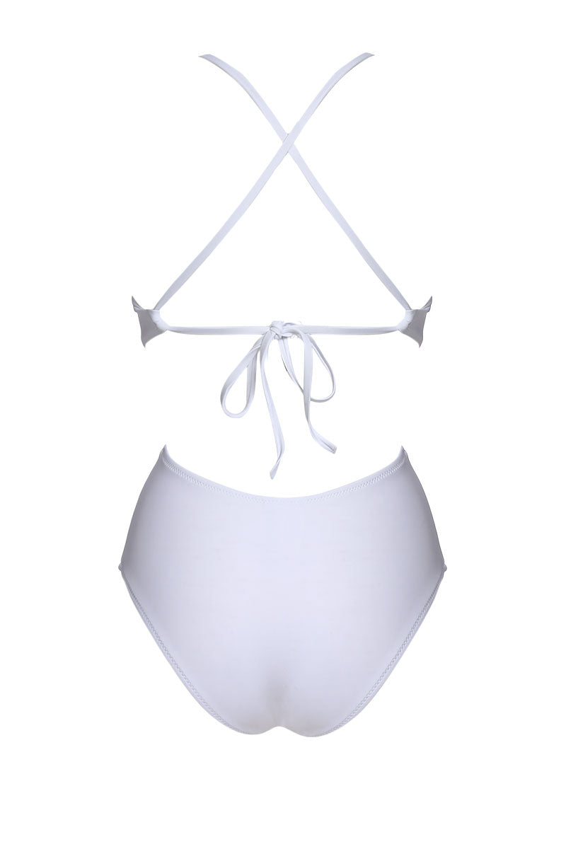 בגד ים שלם דגם אואסיס צבע לבן