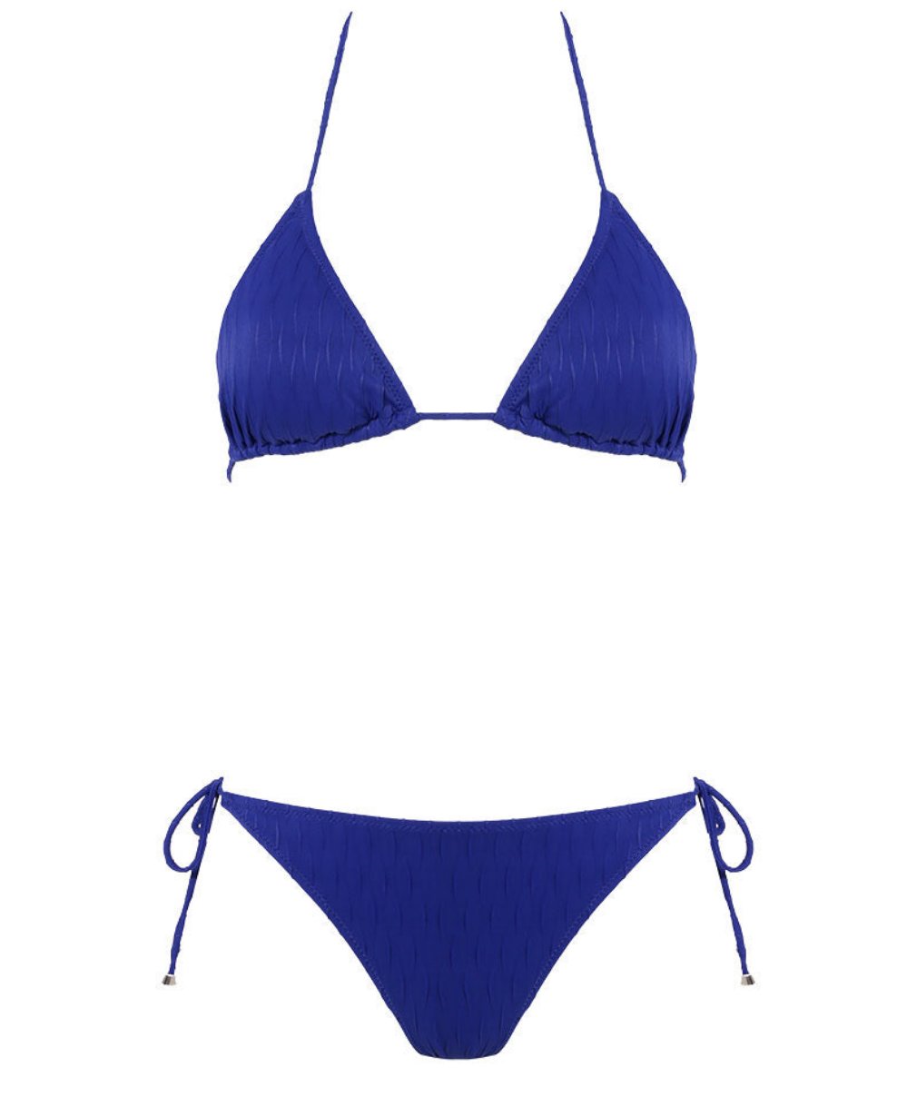 סט ביקיני קשירות צבע כחול רויאל