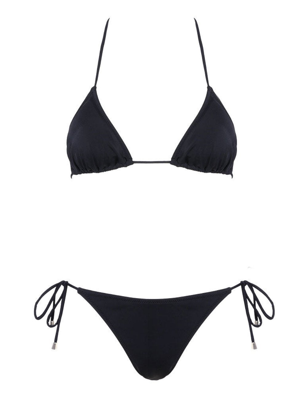 סט ביקיני קשירות צבע שחור