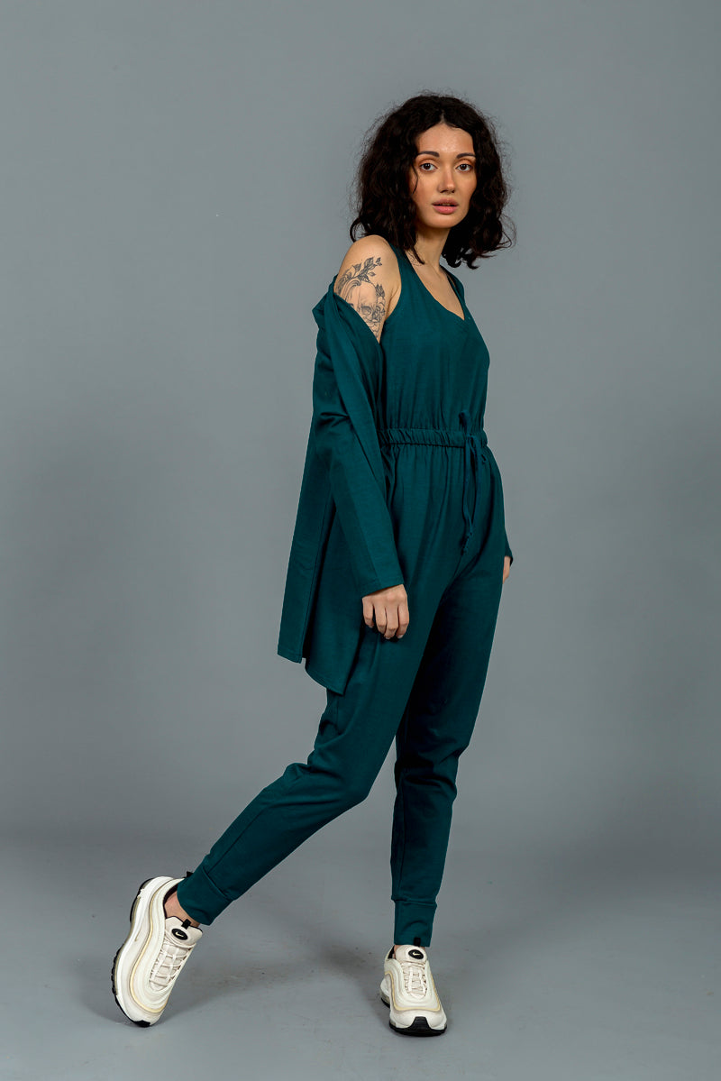 סט חליפת אוברול מבד כותנה דגם ניו יורק