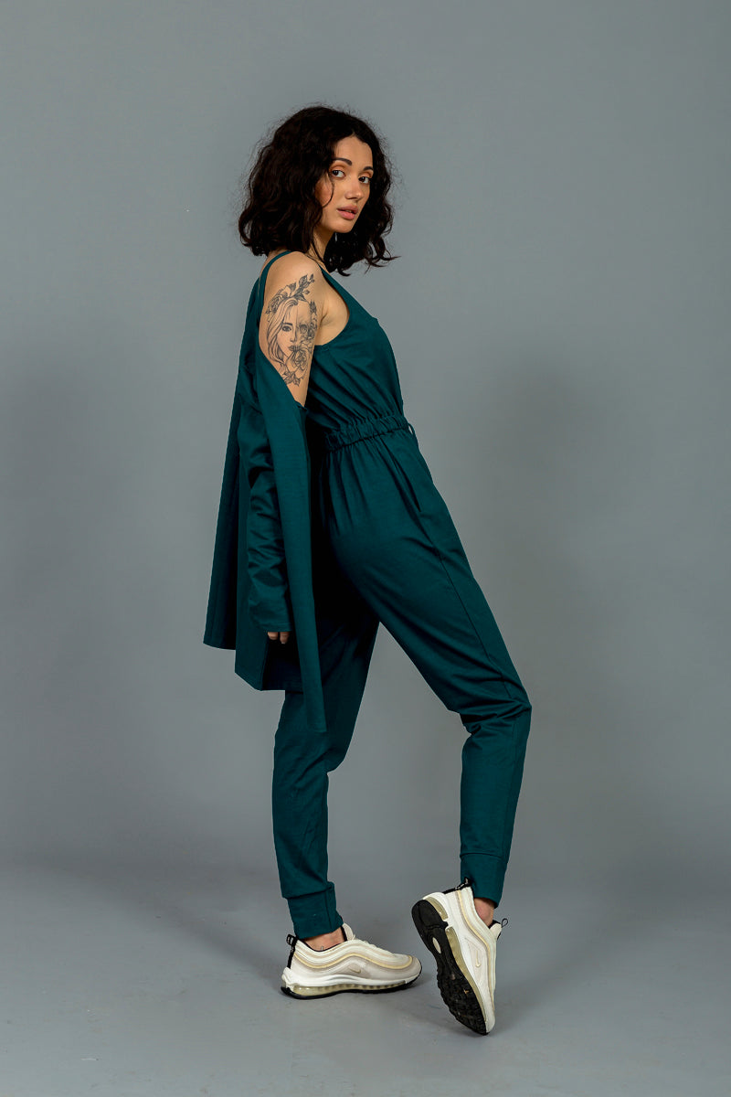 סט חליפת אוברול מבד כותנה דגם ניו יורק