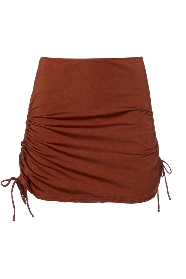 חצאית בגד ים דגם מיקונוס צבע קינמון