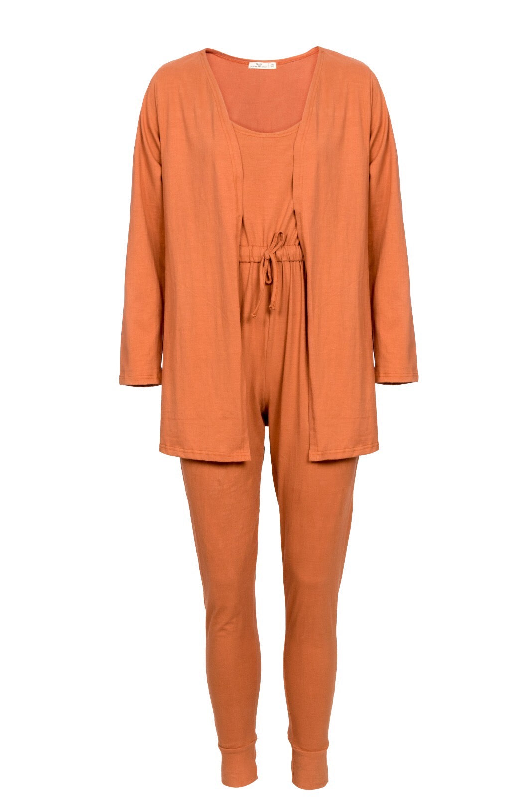 סט שני חלקים אוברול 100% כותנה מידות 36-38