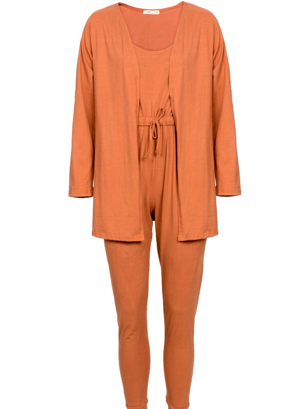 סט שני חלקים אוברול 100% כותנה מידות 36-38