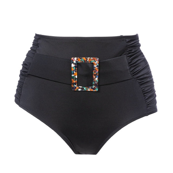 תחתון ביקיני גבוה מחטב דגם טהיטי צבע שחור