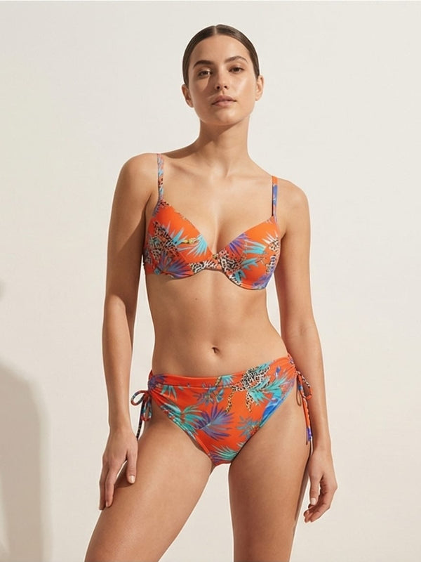 חזיית ברזלים וריפוד הדפס אדום