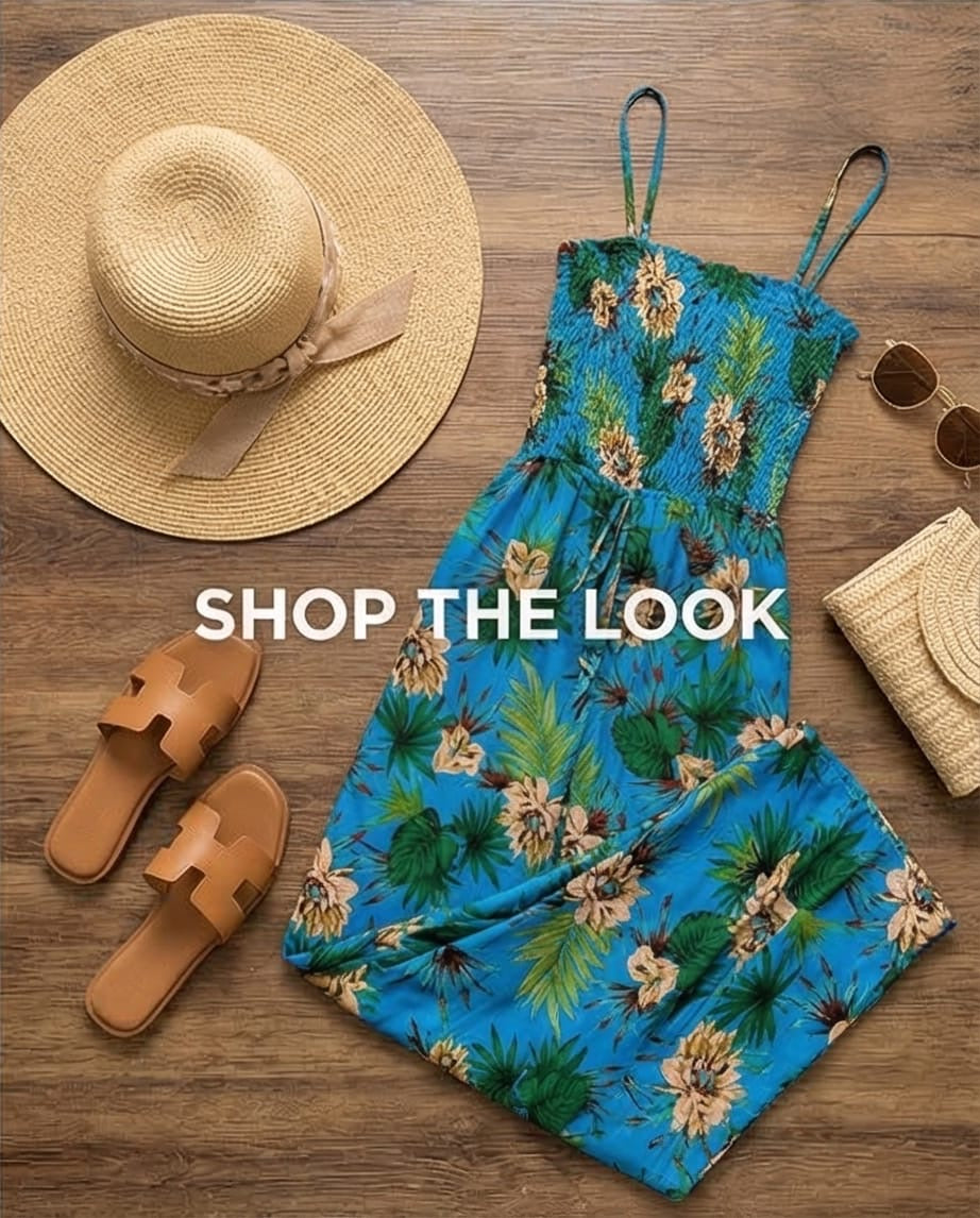 אוברול ויסקוזה משי כחול מידות 36-38