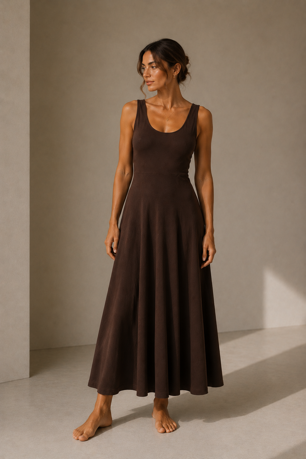The Flow Dress Chocolate Brown