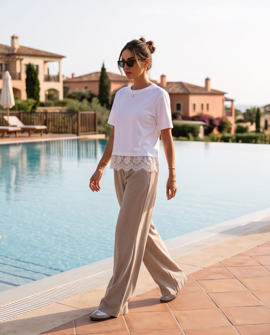 חולצת The Trim Tee – לבן