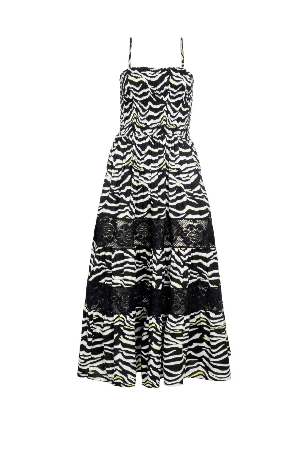 שמלה מקסי דגם זנזיבר-  100% ויסקוזה מודפס דגם זנזיבר מידות 36-42