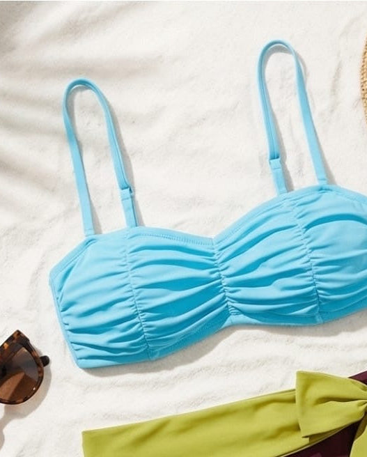 חזיית ברזלים דגם לוטוס צבע תכלת