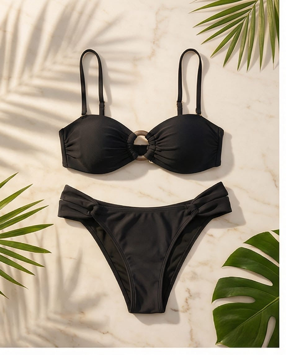 תחתון רצועות דגם ריף שחור