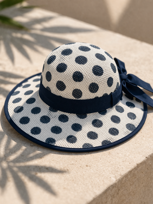 כובע ריביירה – נקודות כחולות