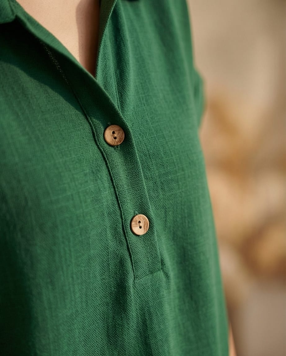 חולצת BREEZE פשתן 100% ירוק