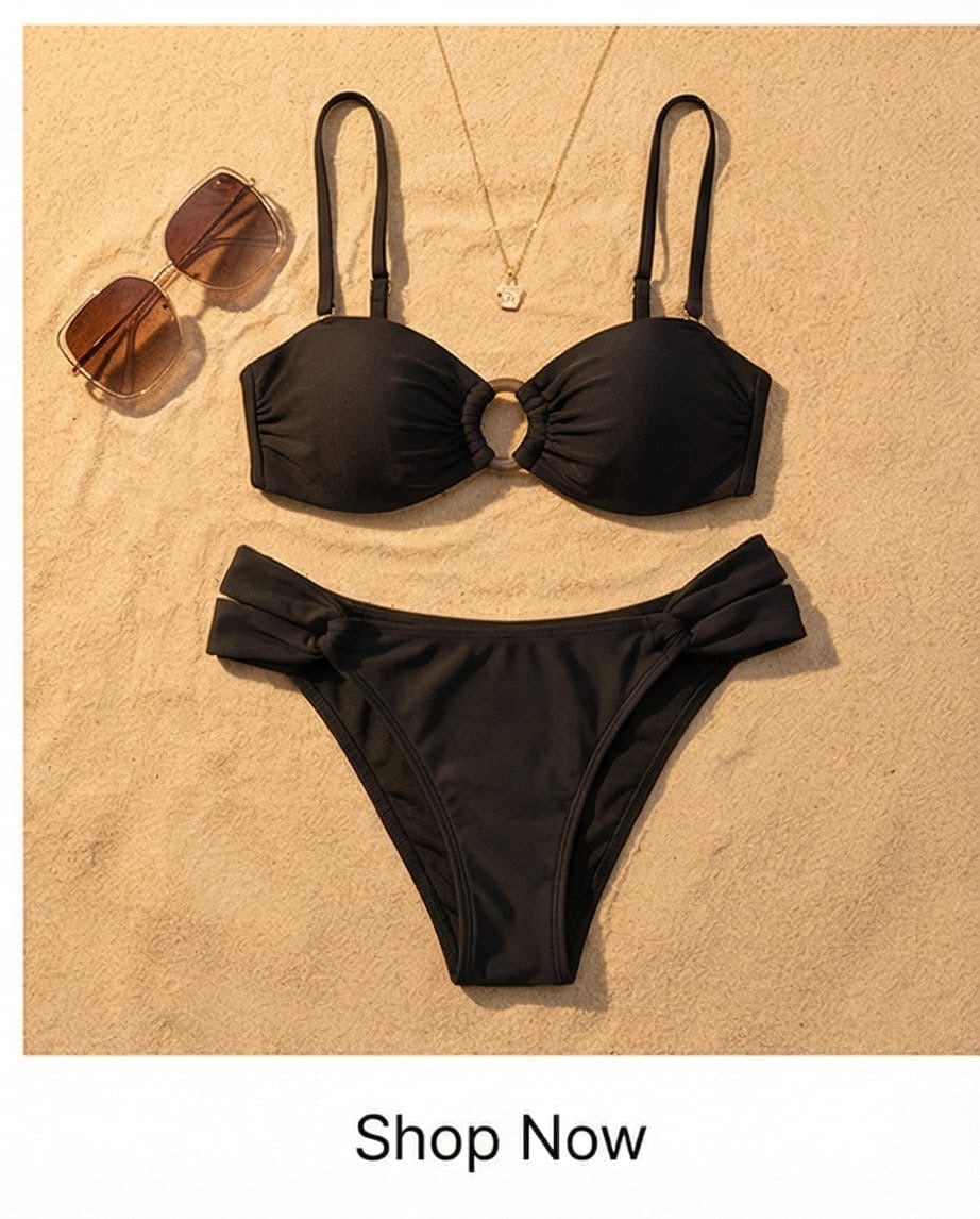 חזיית סטרפלס דגם ריף שחור