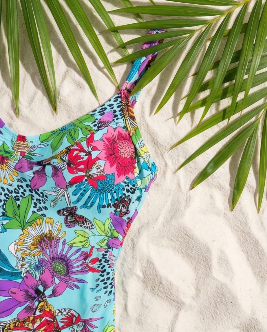 בגד ים שלם דגם לה רושל הדפס גן עדן