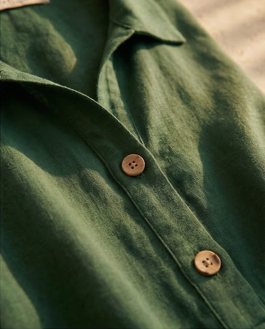 חולצת BREEZE פשתן 100% ירוק