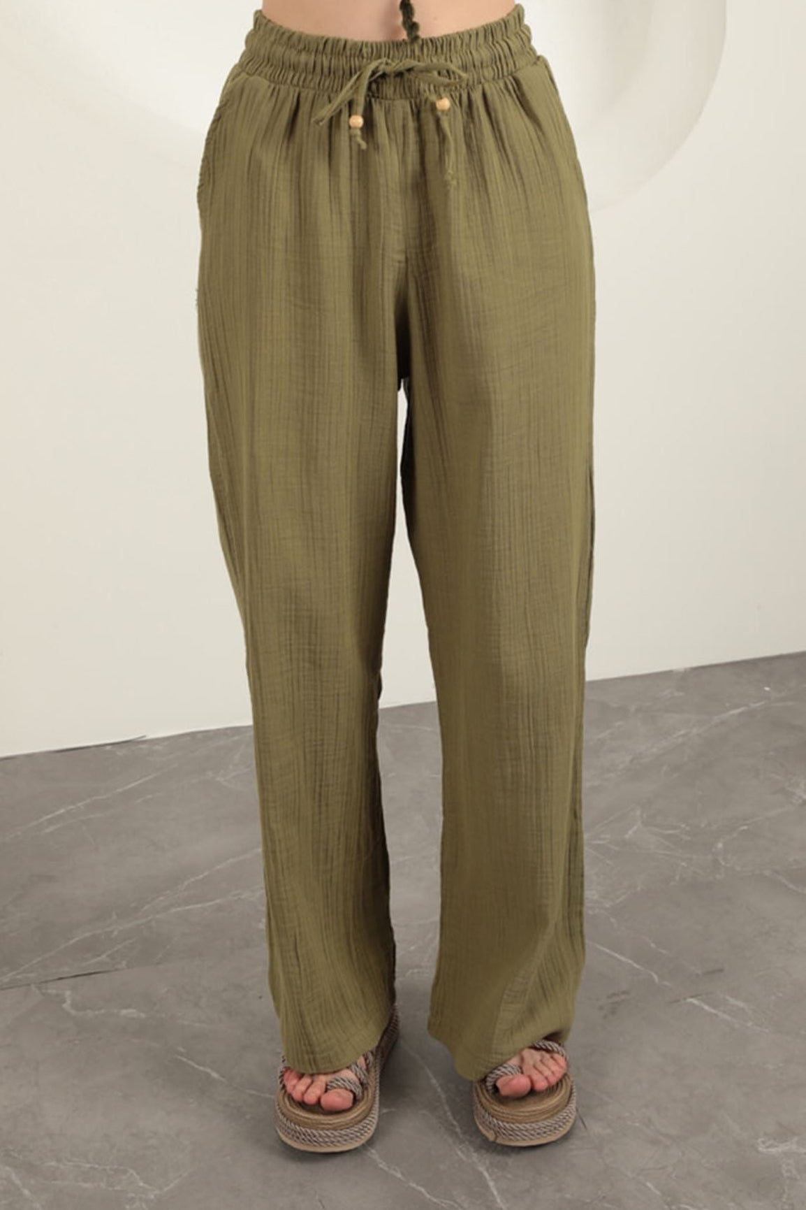 מכנס טטרה אורגני צבע ירוק