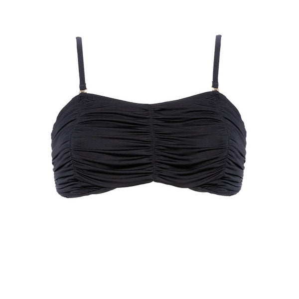 חזיית ביקיני דגם לוטוס צבע שחור