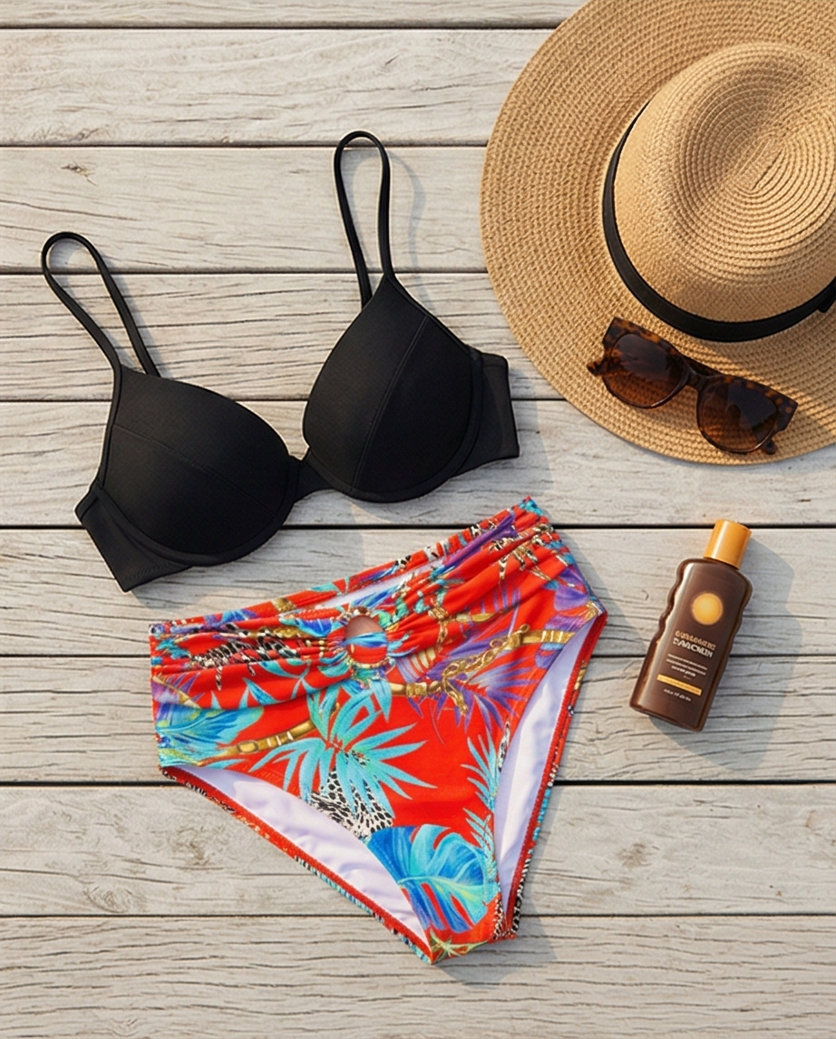 תחתון ביקיני דגם אמור הדפס אקזוטי