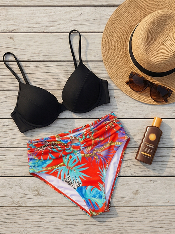 תחתון ביקיני דגם אמור הדפס אקזוטי