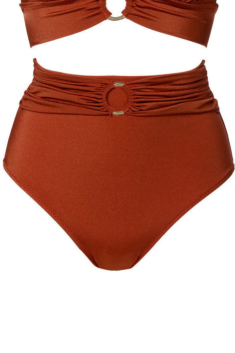 תחתון גבוה מחטב דגם סהרה צבע קינמון אבזם זהב