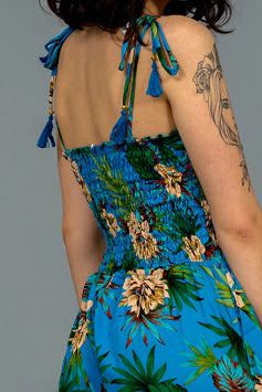 אוברול ויסקוזה משי כחול מידות 36-38