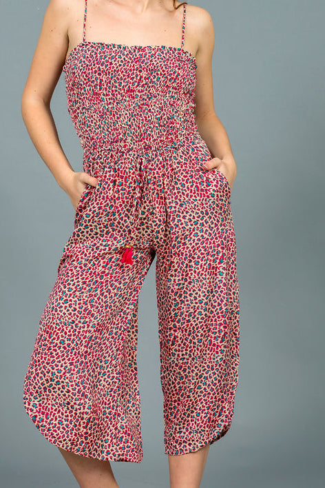 אוברול ויסקוזה משי מנומר מידות 36-38